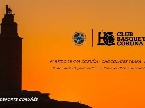El club coruñés del Compañía de María protagonista de la grada del deporte en el Leyma Coruña vs Chocolates Trapa Palencia