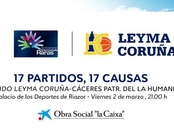 El club Básquet Coruña se vuelca en el ‘Día Mundial de las Enfermedades Raras’