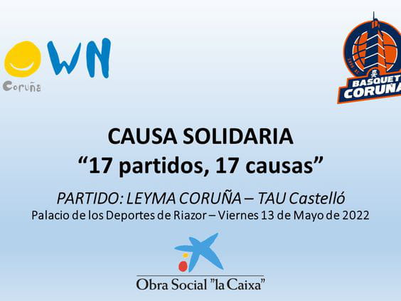 Down Coruña será la entidad homenajeada en el partido de esta noche